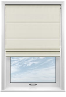 Akoya Faux Silk, Lustre Chalk - Motorised Roman Blind